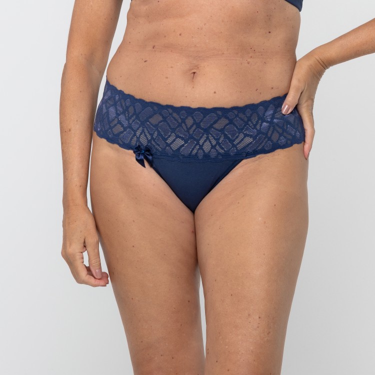 Tanga Rendão Marinho em Algodão Egípcio