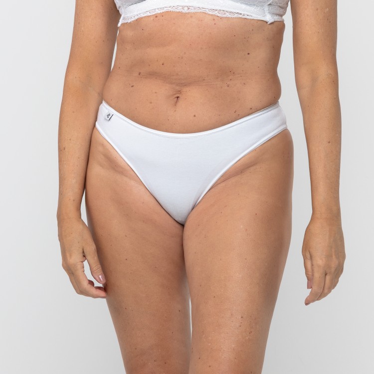 Tanga Básica Branco em Algodão Egípcio Branco