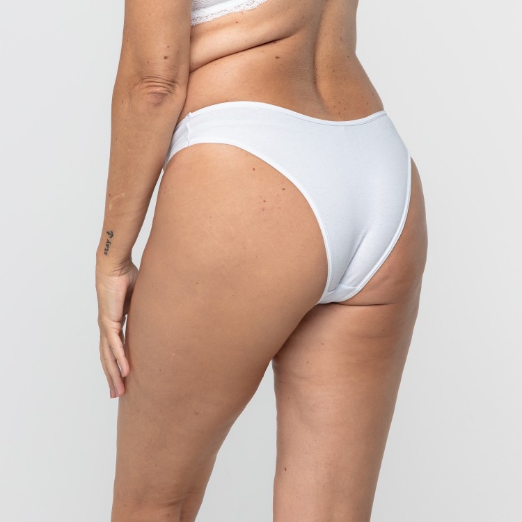 Tanga Básica Branco em Algodão Egípcio Branco