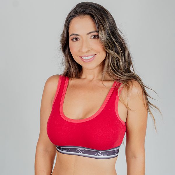 Top Duplo em Algodão Egípcio com Elástico Personalizado Rubi