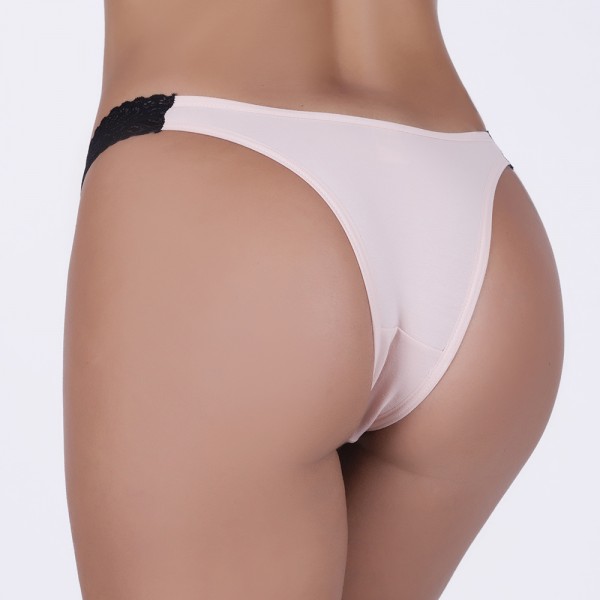 Tanga Renda Lacinho e Bolinha em Algodão Egípcio