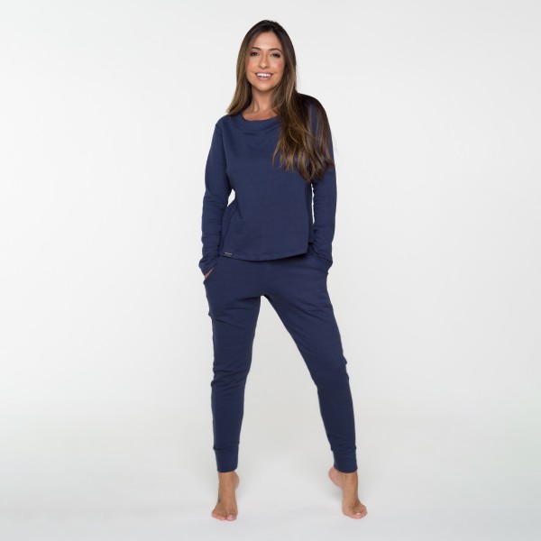 Pijama Feminino Moletim Longo