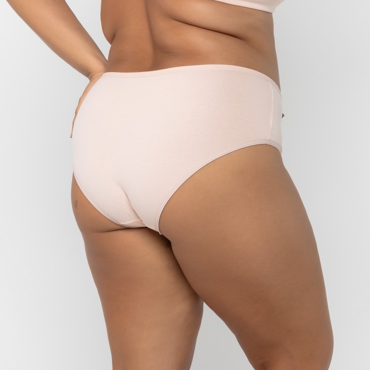 Calçola Plus Size Senhora Em Algodão Egípcio Nude