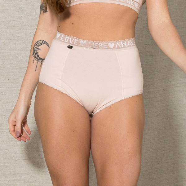 Calcinha Hot Pant em Algodão Egípcio e Renda Love Nude