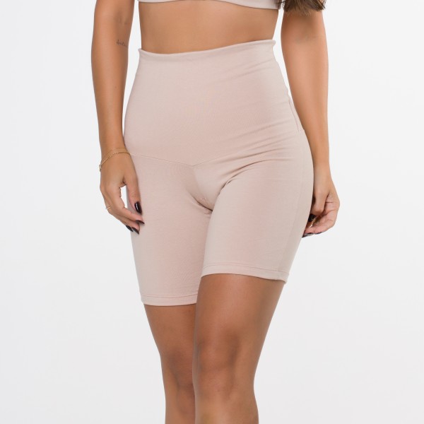 Bermuda de Compressão Areia em Algodão Egípcio