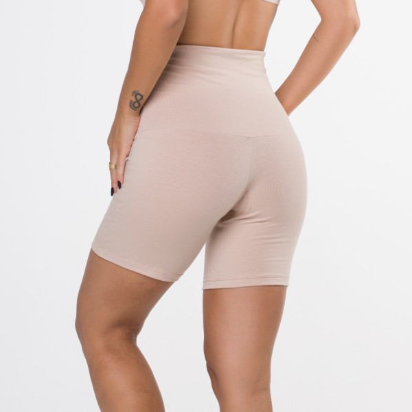 Bermuda de Compressão Areia em Algodão Egípcio