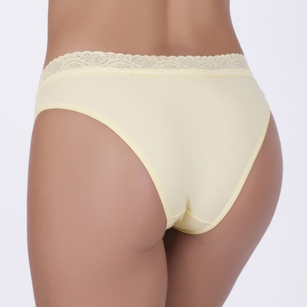 Tanga Renda na Cintura em Algodão Egípcio