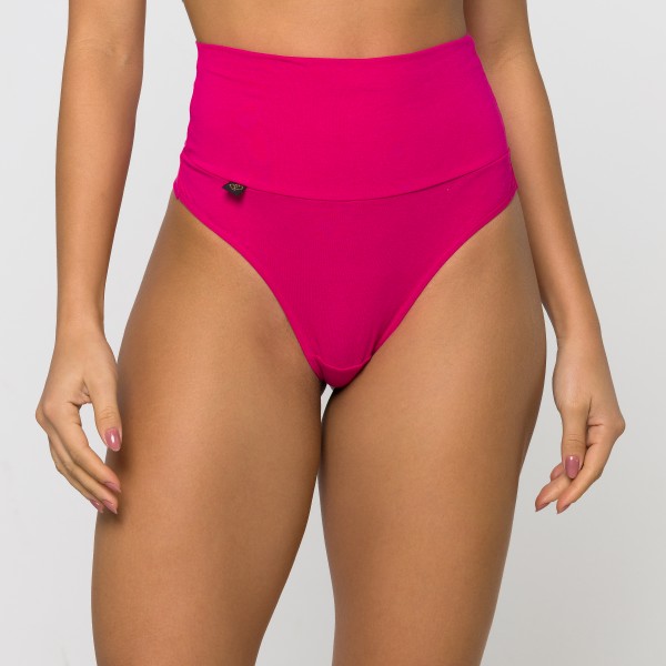 Calcinha Cos Super Largo Fio Duplo Rosa Pink em Algodão Egípcio