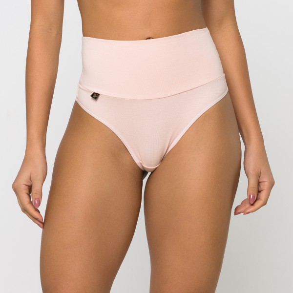 Calcinha Cos Super Largo Fio Duplo Nude em Algodão Egípcio